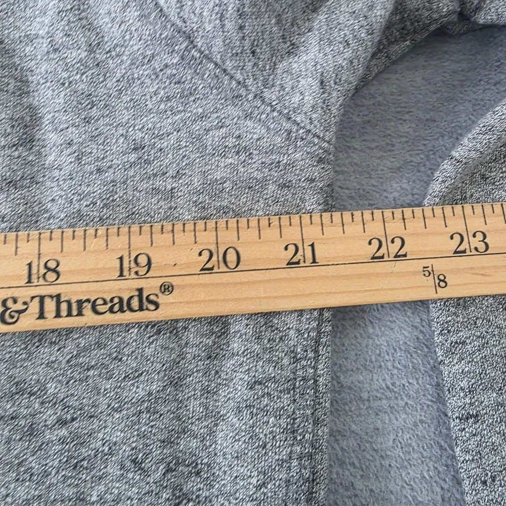 Faherty Mens Heather Grey Full Zip Colorblock Fleece Hoodie Sweatshirt Medium